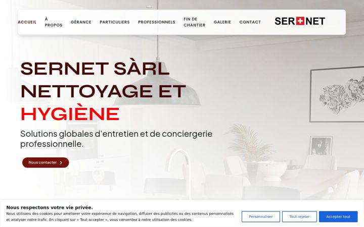 Zrzut ekranu sernet-sarl.ch