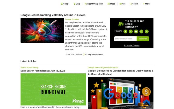 Captura de ecrã de seroundtable.com