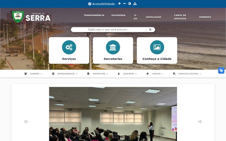 Screenshot of serra.es.gov.br