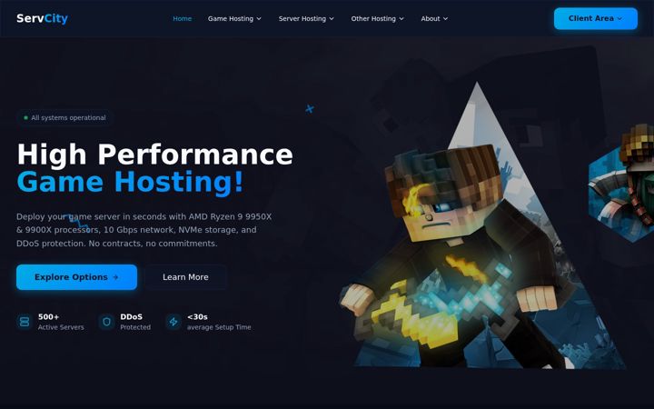 Screenshot of servcity.org