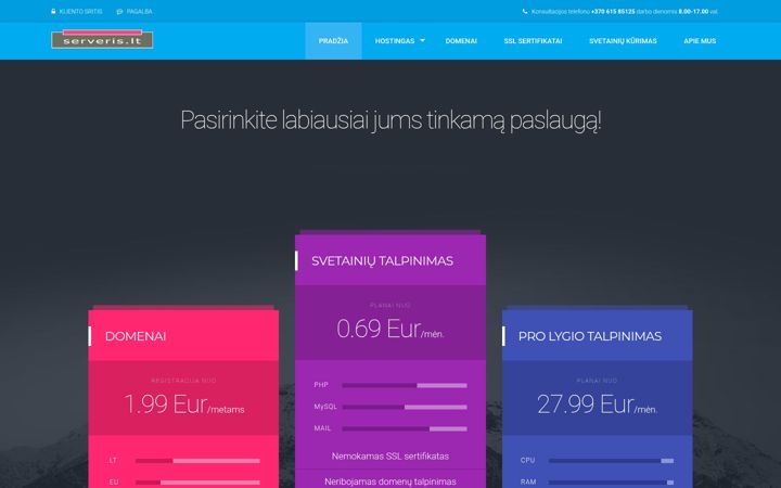 Screenshot of serveris.lt