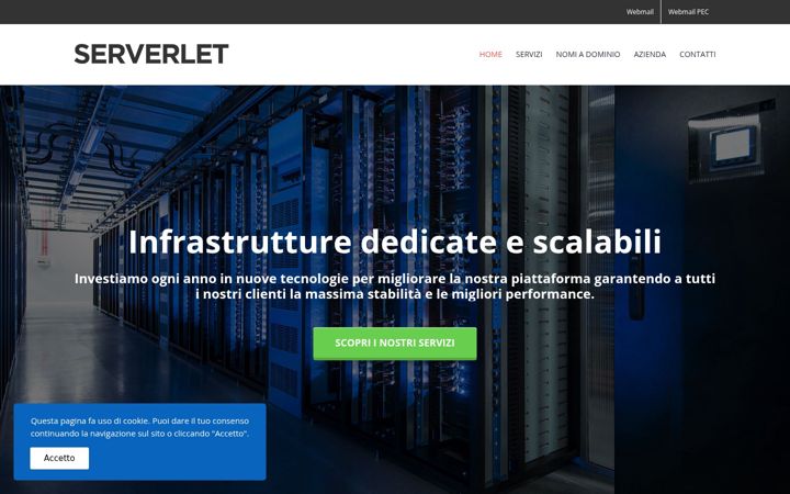 Zrzut ekranu serverlet.com