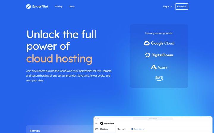 Screenshot of serverpilot.io
