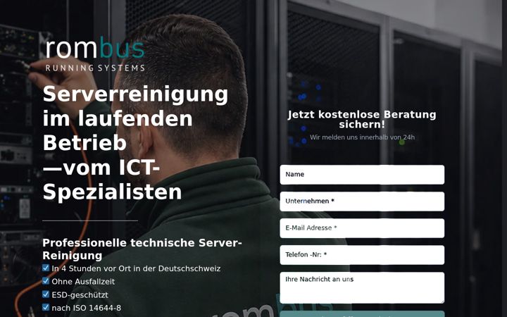 Skærmbillede af serverreinigung.ch