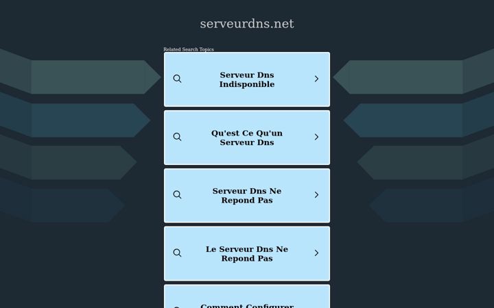 Screenshot of serveurdns.net