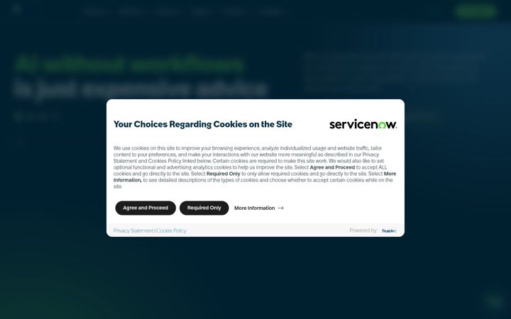 Skærmbillede af service-now.com
