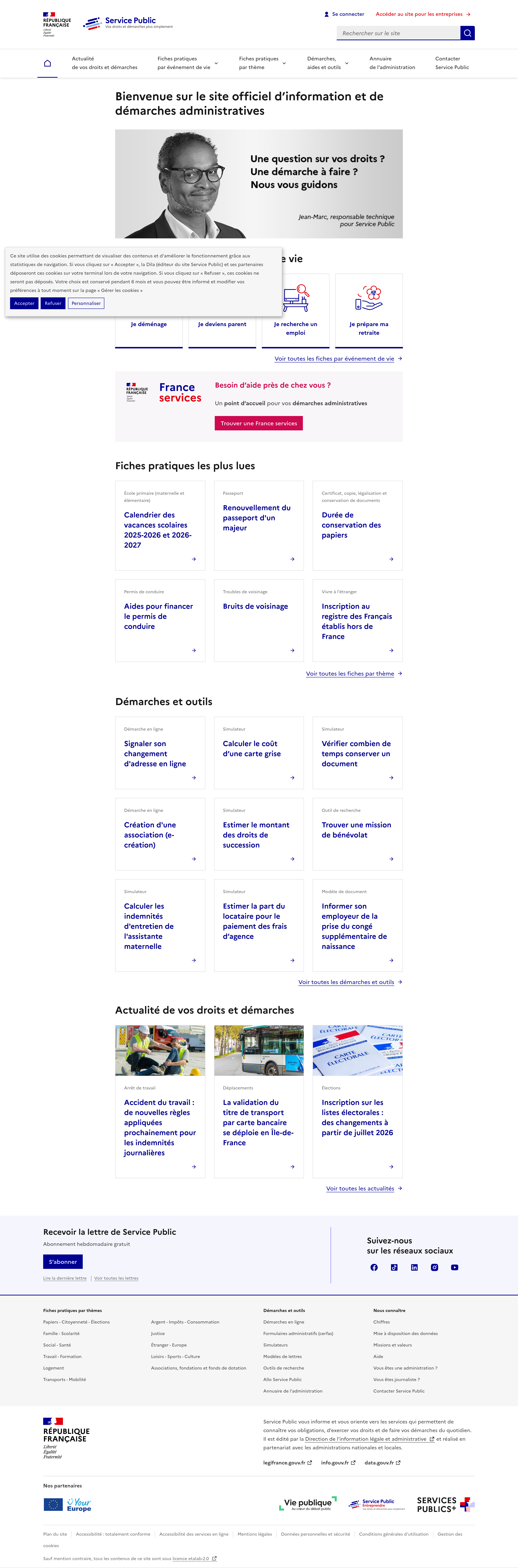 Screenshot of service-public.gouv.fr