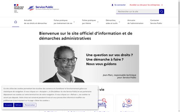 Screenshot of service-public.gouv.fr