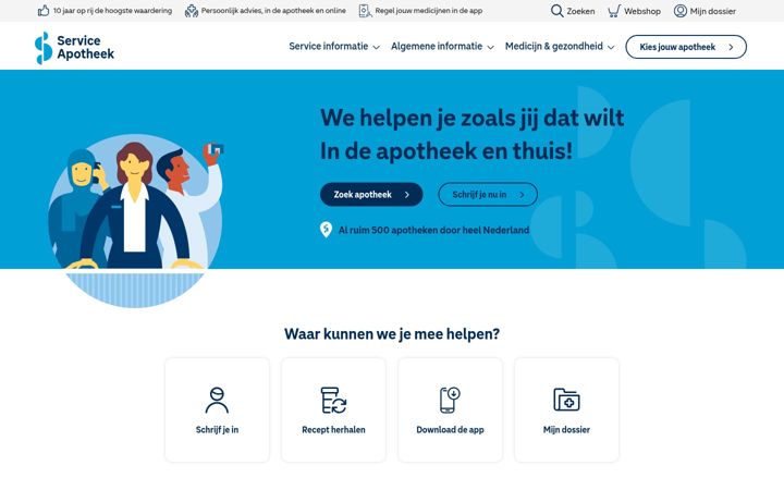 Skjermbilde av serviceapotheek.nl