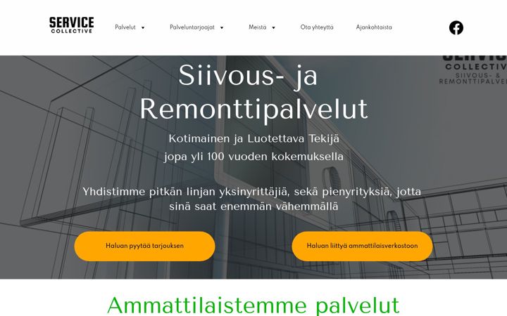 Ekrano kopija servicecollective.fi