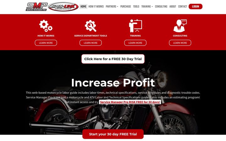 Screenshot of servicemanagerpro.com