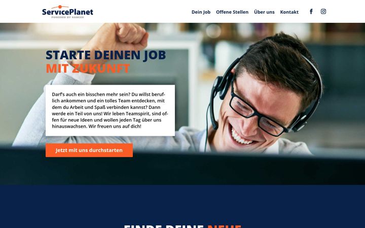 Screenshot von serviceplanet.net