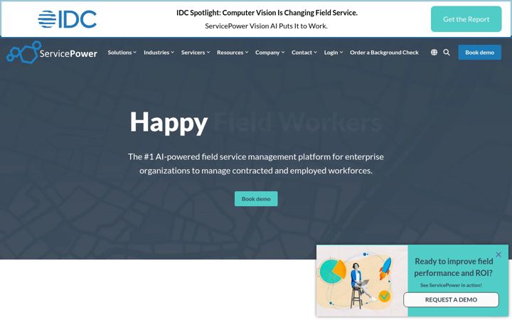 Screenshot of servicepower.com