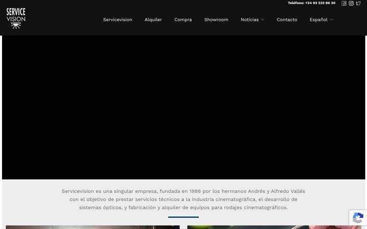 Ekraanipilt saidist servicevision.es