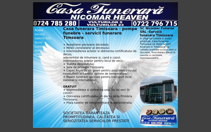 Screenshot of servicii-funerare-timisoara.ro