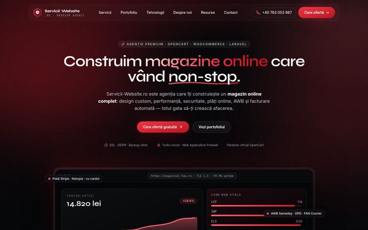 Screenshot of servicii-website.ro