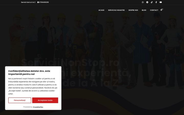 Screenshot of serviciinonstop.ro