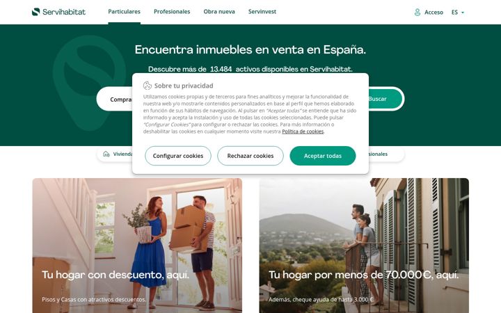 Screenshot of servihabitat.com