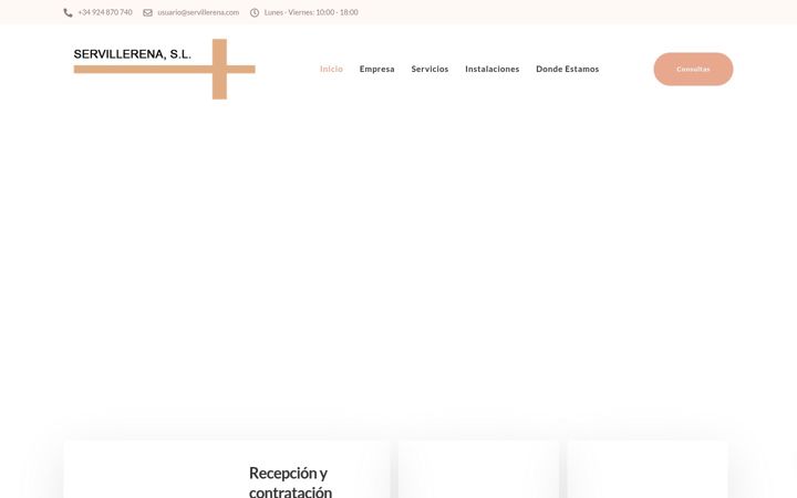 Skärmbild av servillerena.com