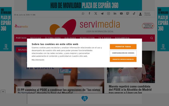 Screenshot of servimedia.es
