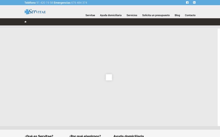 Kuvakaappaus sivustosta servitaesalud.com