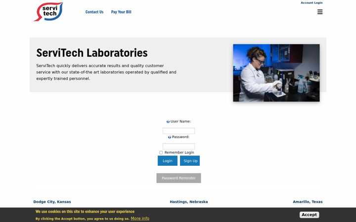 Screenshot of servitechlabs.com