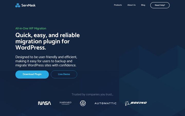 Screenshot of servmask.com