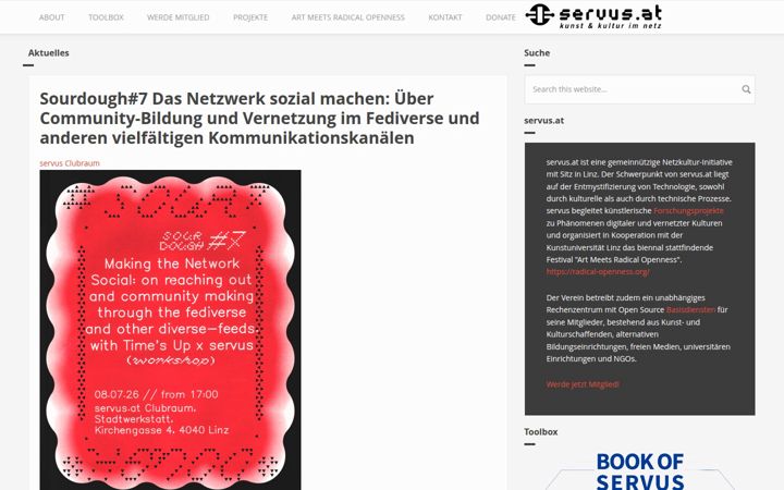 Screenshot of servus.at