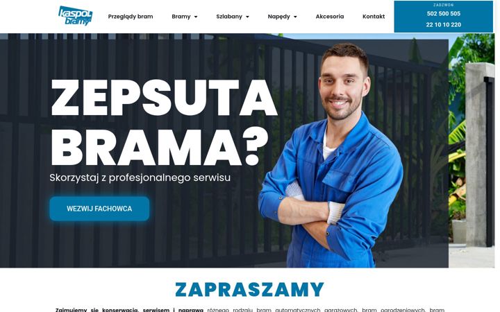 Zrzut ekranu serwisbramy.com