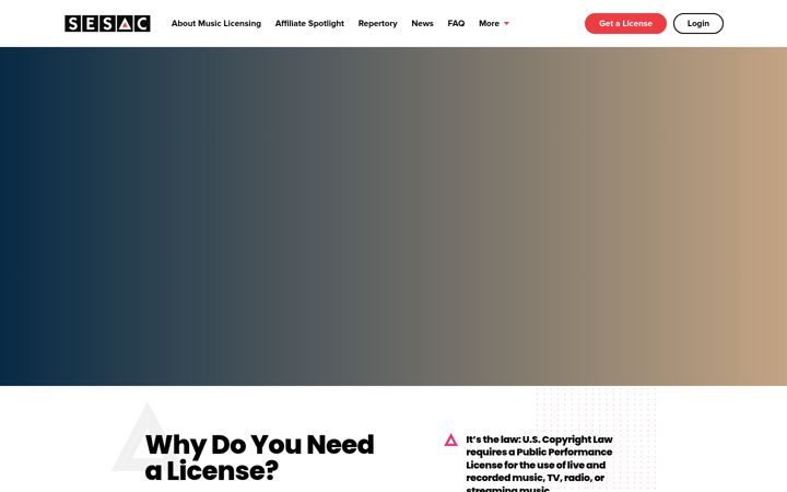 Screenshot of sesac.com