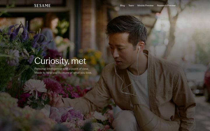 Screenshot of sesame.com