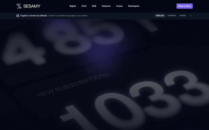 Screenshot ta' sesamy.com