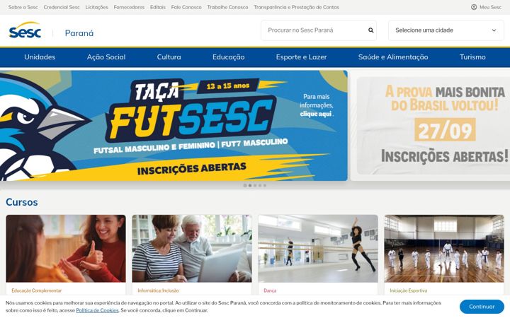Screenshot of sescpr.com.br