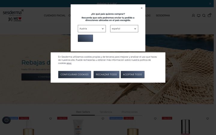 Screenshot of sesderma.com