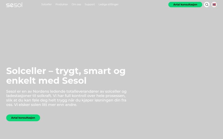 Screenshot of sesol.no