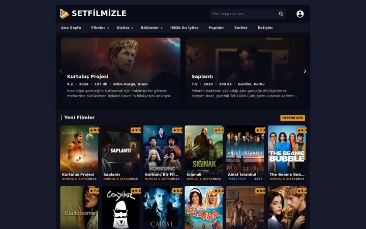Kuvakaappaus sivustosta setfilmizle.uk
