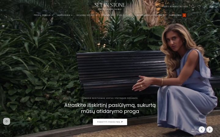 Екранна снимка на setinstone.lt