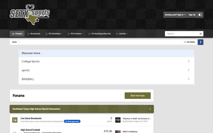 Screenshot του setxsports.com