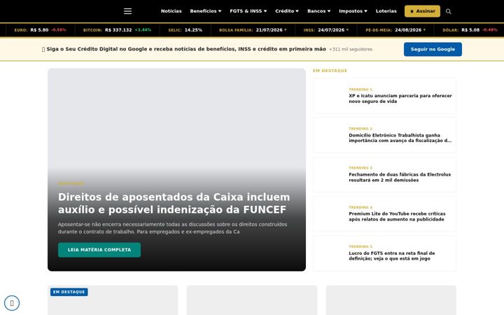 Posnetek zaslona seucreditodigital.com.br