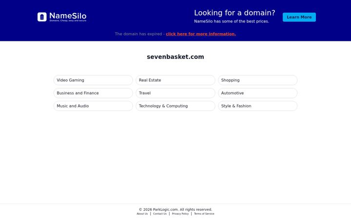 Snímek obrazovky sevenbasket.com