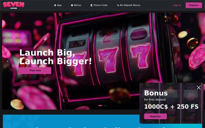 Screenshot of sevencasinos.io