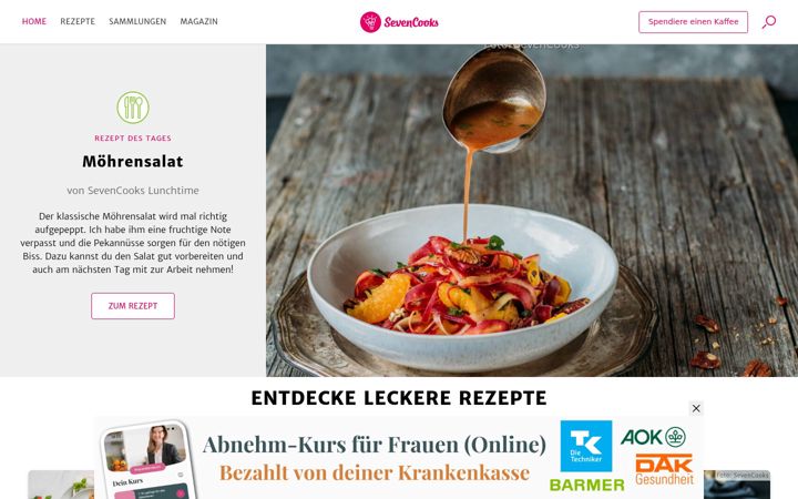 Screenshot of sevencooks.com