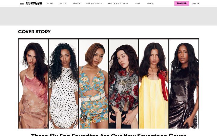 Screenshot του seventeen.com
