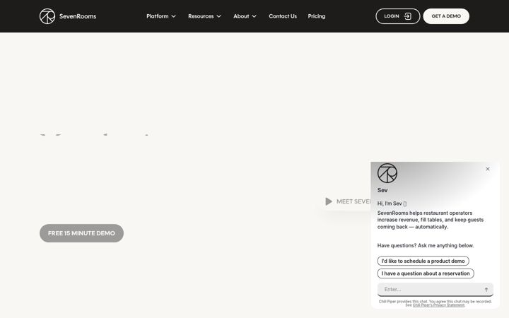 Screenshot of sevn.ly