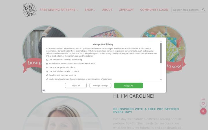 Screenshot of sewcanshe.com