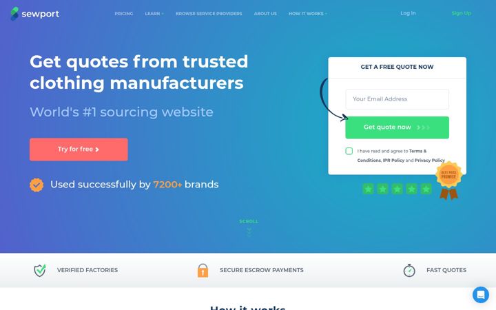 Screenshot of sewport.com