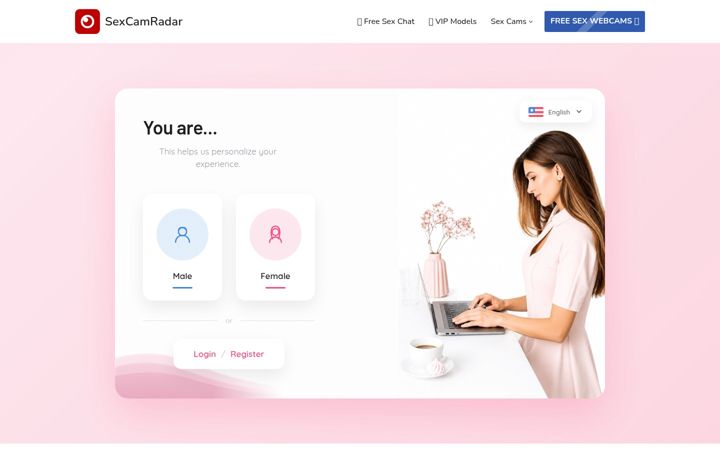 Screenshot of sexcamradar.com