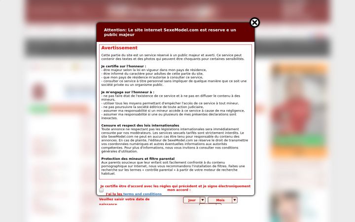 Screenshot ta' sexemodel.com