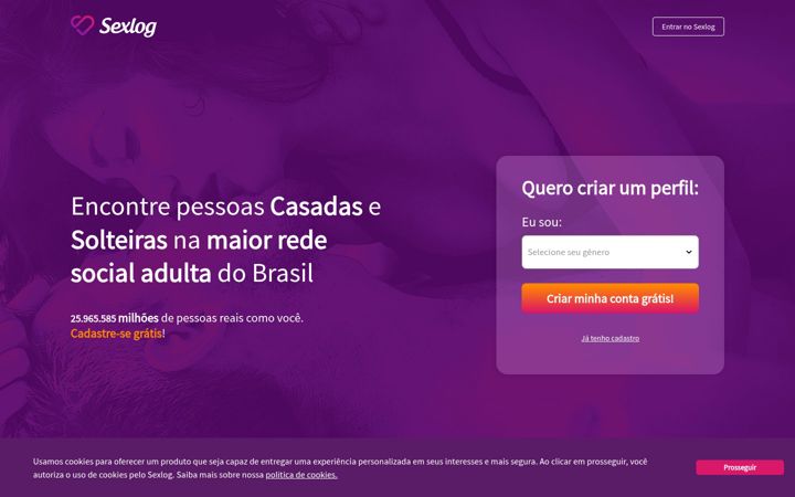 Ekrano kopija sexlog.com