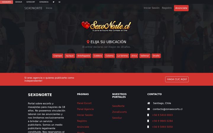 Screenshot of sexonorte.cl